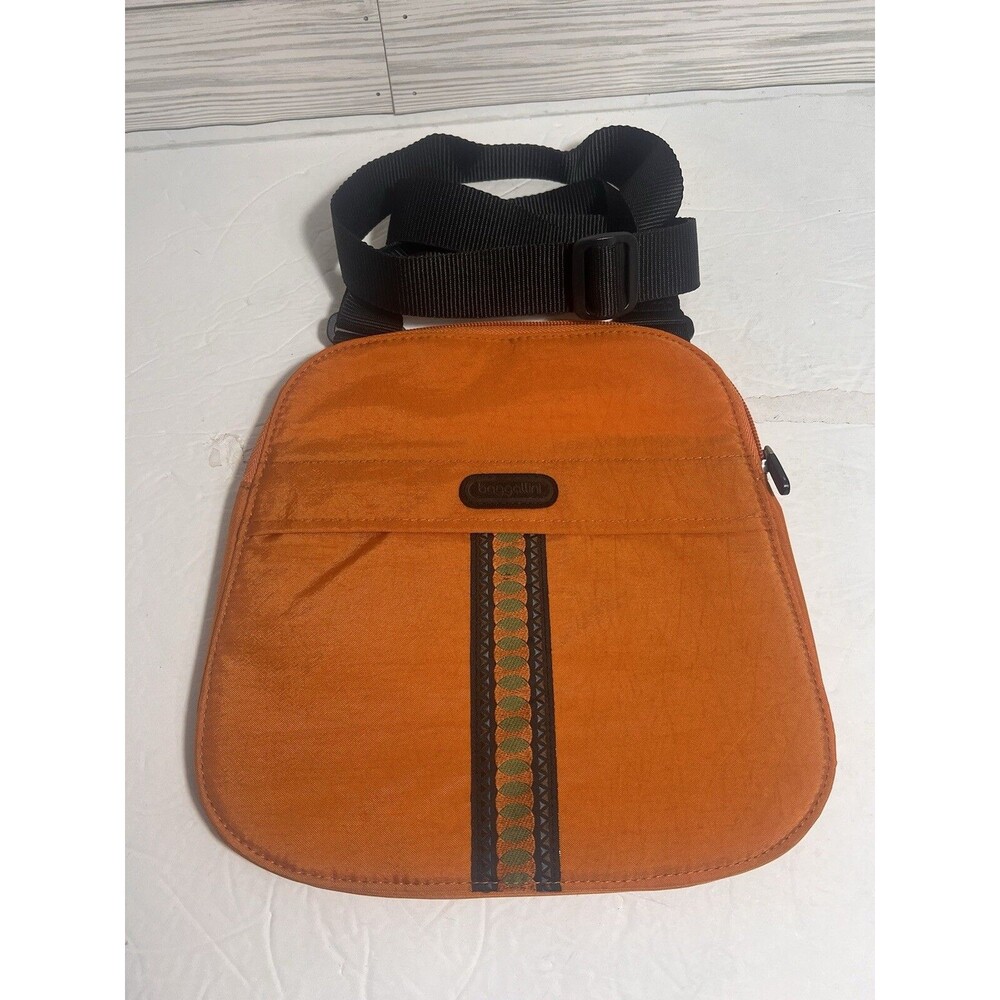 Baggallini Sporty Strip Nylon Front Pocket Crossbody Adjustable Strap Bag
